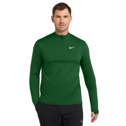 Custom Nike Dri-FIT Element 1/2-Zip Top - Dark Green Front View