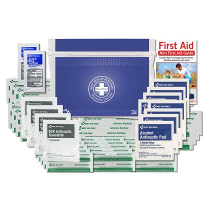 Custom Personal First Aid Kit-50 Pcs - Blue Custom Personal First Aid Kit-50 Pcs - Blue