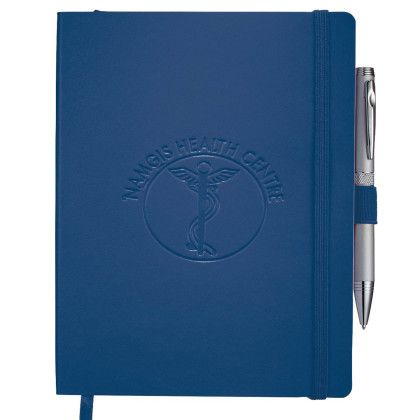 Custom 5.5" x 8.5" FSC Mix Nova Soft Bound Journal - Navy