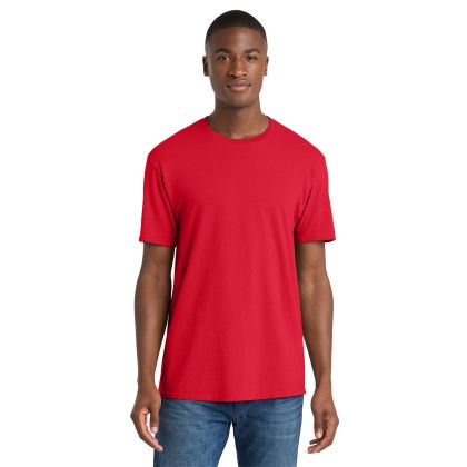 Custom Port & Co Beach Wash Garment-Dyed Tee - Red Front View