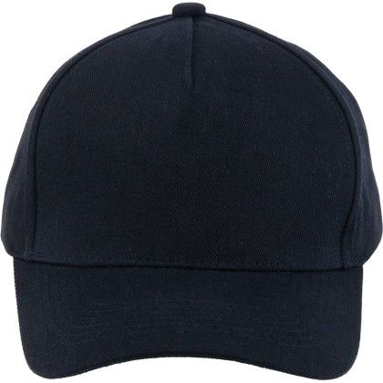 Custom Recycled Cotton Twill 5 Panel Ballcap - Navy Front View Custom Recycled Cotton Twill 5 Panel Ballcap - Navy Front View
