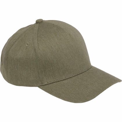 Custom Recycled Cotton Twill 5 Panel Ballcap - Olive Side View Custom Recycled Cotton Twill 5 Panel Ballcap - Olive Side View