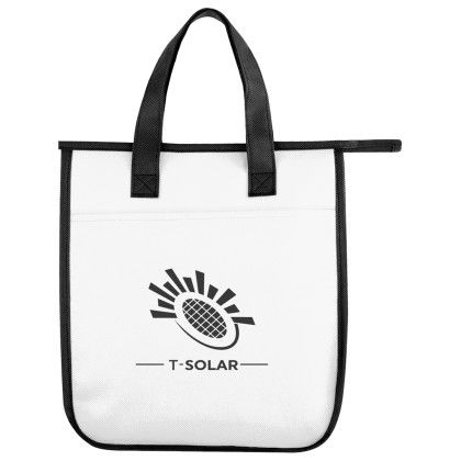 Custom Lola Laminated Non-Woven 6 Can Cooler Bag - White