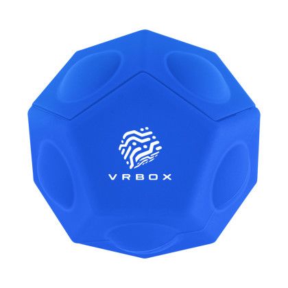 Custom Geo Ball Push Pop Toy - Blue