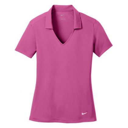 Custom Nike Ladies Dri-FIT Vertical Mesh Polo w/ Screen Print 4.4oz - Pink Fire Custom Nike Ladies Dri-FIT Vertical Mesh Polo w/ Screen Print 4.4oz - Pink Fire