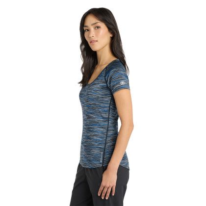 Custom OGIO Women's Verge Scoop Neck - Electric Blue Space Dye Side View Custom OGIO Women's Verge Scoop Neck - Electric Blue Space Dye Side View