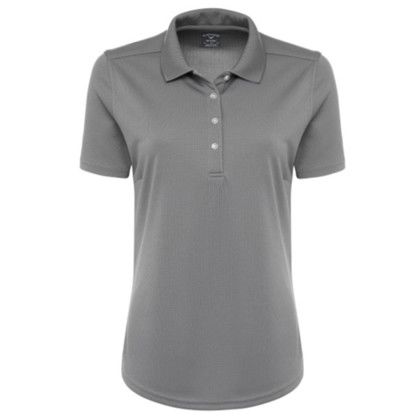 Custom Callaway Core Performance Women's Polo Shirt with Custom Logo - Full Color Transfer - Smoked Pearl Custom Callaway Core Performance Women's Polo Shirt with Custom Logo - Full Color Transfer - Smoked Pearl