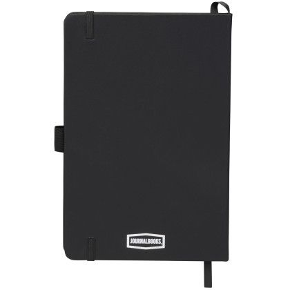 Custom 5.5" x 8.5" FSC Mix Pineapple Leather Journal - Black Back view Custom 5.5" x 8.5" FSC Mix Pineapple Leather Journal - Black Back view