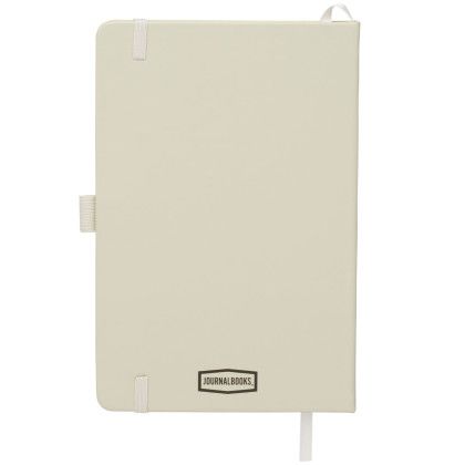 Custom 5.5" x 8.5" FSC Mix Pineapple Leather Journal - Tan Back view Custom 5.5" x 8.5" FSC Mix Pineapple Leather Journal - Tan Back view