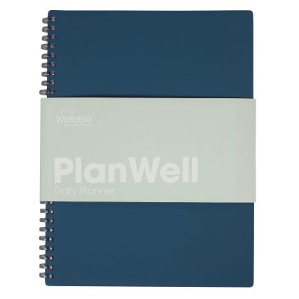 Custom Wellable Plan Well Undated Planner Journal - Navy Front