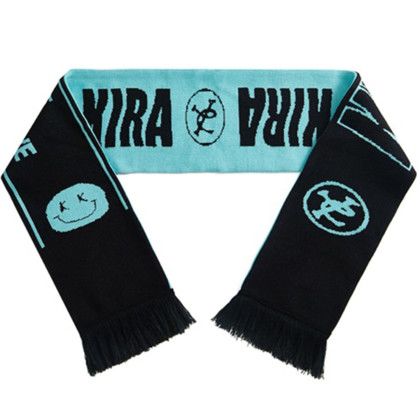 Custom Stretchy Knitted Woven Scarf w/ Tassel - Design 1