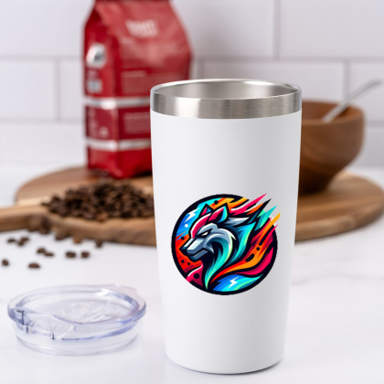 Custom Full Color Adventure Powder Tumbler 20 oz - White Lifestyle 