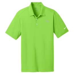 Custom Nike Dri-FIT Vertical Mesh Polo w/ Screen Print 4.4 oz. - Embroidery - Action Green 