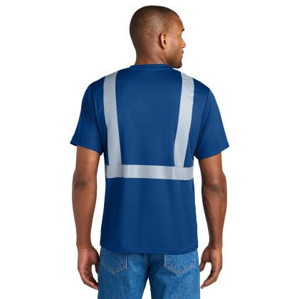 Custom CornerStone Enhanced Visibility Segmented Tape Tee - Royal Back view