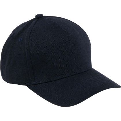 Custom Recycled Cotton Twill 5 Panel Ballcap - Navy Side View Custom Recycled Cotton Twill 5 Panel Ballcap - Navy Side View