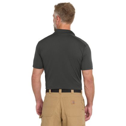 Custom CornerStone Tall Select Lightweight Snag-Proof Polo - Charcoal Back View Custom CornerStone Tall Select Lightweight Snag-Proof Polo - Charcoal Back View
