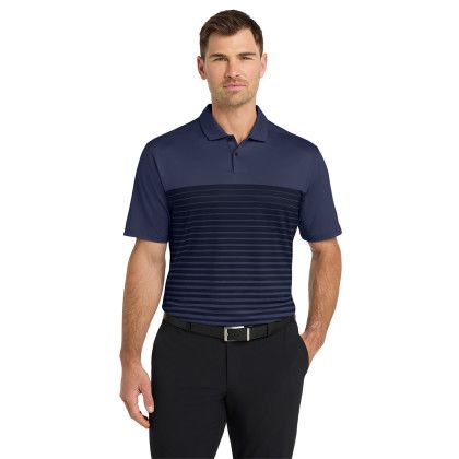 Custom Nike Dri-FIT Vapor Block Polo - Midnight Navy Front View