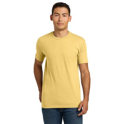 Custom Next Level Apparel Adult CVC Tee - Banana Cream Yellow Front View 