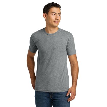 Custom Next Level Apparel Adult CVC Tee - Dark Heather Gray Front View 