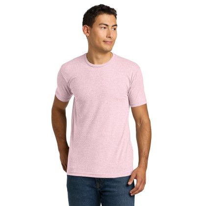 Custom Next Level Apparel Adult CVC Tee - Heather Light Pink Front View 