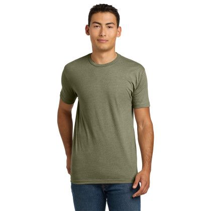 Custom Next Level Apparel Adult CVC Tee - Light Olive Front View 