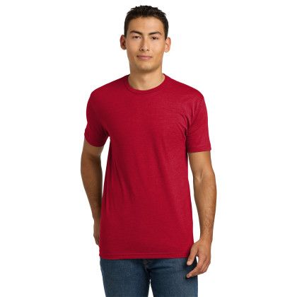 Custom Next Level Apparel Adult CVC Tee - Red Front View 