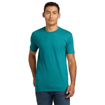 Custom Next Level Apparel Adult CVC Tee - Teal Front View 