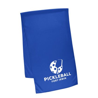 Custom Large RPET Cooling Sport Towel - Blue
