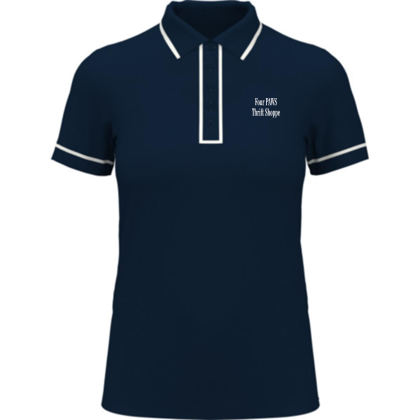 Custom Original Penguin Technical Veronica Women's Polo Shirt with Custom Logo - Screen Print - Black Iris Custom Original Penguin Technical Veronica Women's Polo Shirt with Custom Logo - Screen Print - Black Iris