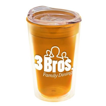 Custom 14 oz. Transparent Tumbler - Orange