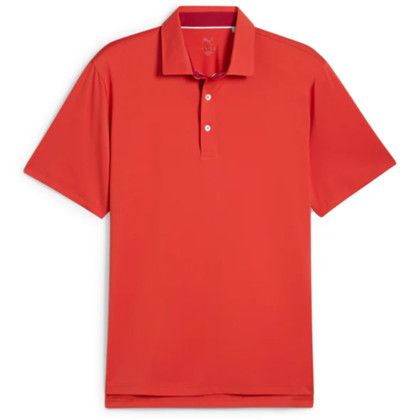 Custom PUMA MATTR Brigade UPF 40+ Men's Golf Polo Shirt - Screen Print - Red Fire/Dark Crimson Custom PUMA MATTR Brigade UPF 40+ Men's Golf Polo Shirt - Screen Print - Red Fire/Dark Crimson
