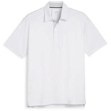Custom PUMA MATTR Brigade UPF 40+ Men's Golf Polo Shirt - Full Color Transfer - White Glow/Ash Gray Custom PUMA MATTR Brigade UPF 40+ Men's Golf Polo Shirt - Full Color Transfer - White Glow/Ash Gray