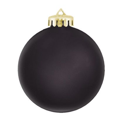 Custom 3" Crystal USA-Made Flat Shatterproof Ornament - Black 