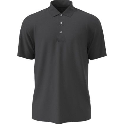 Custom PGA TOUR Moisture Wicking Men's Airflux Solid Mesh Golf Polo Shirt with Custom Logo - Screen Print - Asphalt 