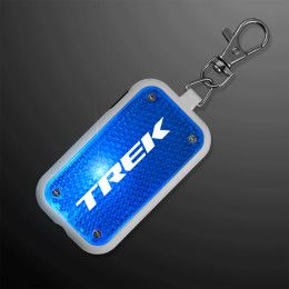 Custom Clip-On Light Blue Safety Blinkers, Keychain Flashlight - Blue with white Custom Clip-On Light Blue Safety Blinkers, Keychain Flashlight - Blue with white