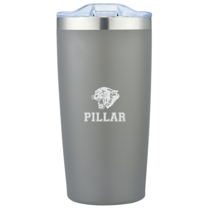 Custom Laser Engraved Adventure Travel Tumbler 20 oz - Gray