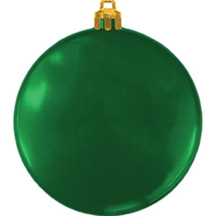 Custom 3" USA-Made Flat Shatterproof Ornament - Green 
