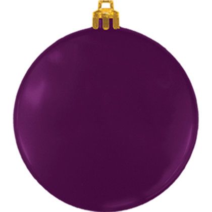 Custom 3" USA-Made Flat Shatterproof Ornament - Purple 