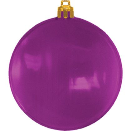 Custom 3" USA-Made Flat Shatterproof Ornament - Crystal Purple 