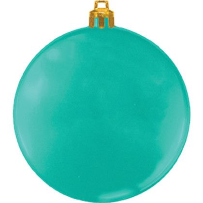 Custom 3" USA-Made Flat Shatterproof Ornament - Aqua Blue 