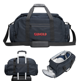 Custom Cutter & Buck Travel Collection Club Duffel Bag - Navy With Black 