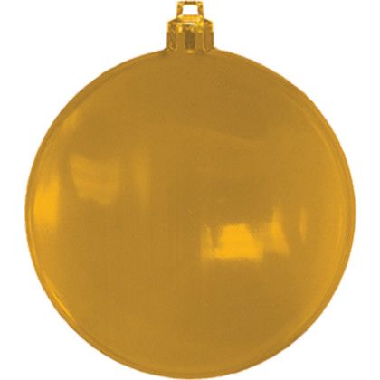 Custom 3" Crystal USA-Made Flat Shatterproof Ornament - Crystal Gold 