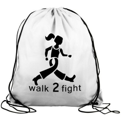 Custom The Graduate - Drawstring Backpack - White Front View