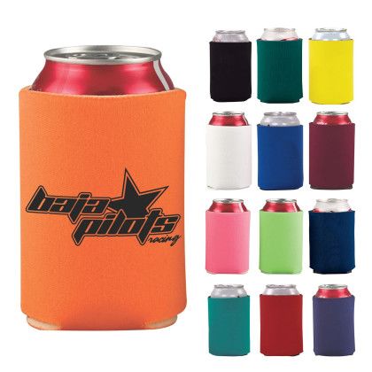 Custom Collapsible Foam Can Cooler Holder-2 Sides - All color