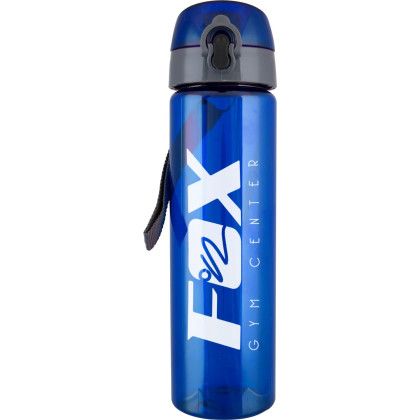 Custom 25 oz Water Bottle With Trekker Lid - Blue Custom 25 oz Water Bottle With Trekker Lid - Blue