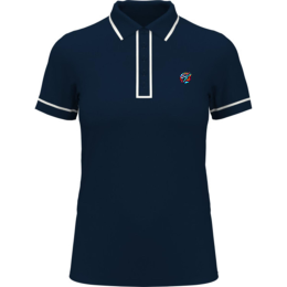 Custom Original Penguin Technical Veronica Women's Polo Shirt with Custom Logo - Full Color Transfer - Black iris 