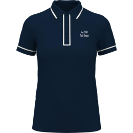 Custom Original Penguin Technical Veronica Women's Polo Shirt with Custom Logo - Screen Print - Black Iris Custom Original Penguin Technical Veronica Women's Polo Shirt with Custom Logo - Screen Print - Black Iris