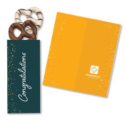 Custom Congratulations Sweeter Cards with Chocolate Dipped Pretzels
