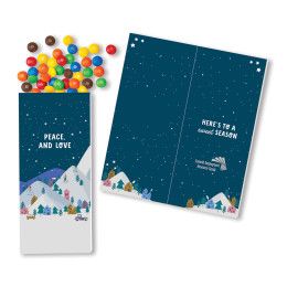 Custom Peace And Love Sweeter Cards with Candy Coated Chocolate Bitz