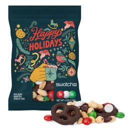 Custom 4 oz Digibag, Holiday M&M Snack Mix